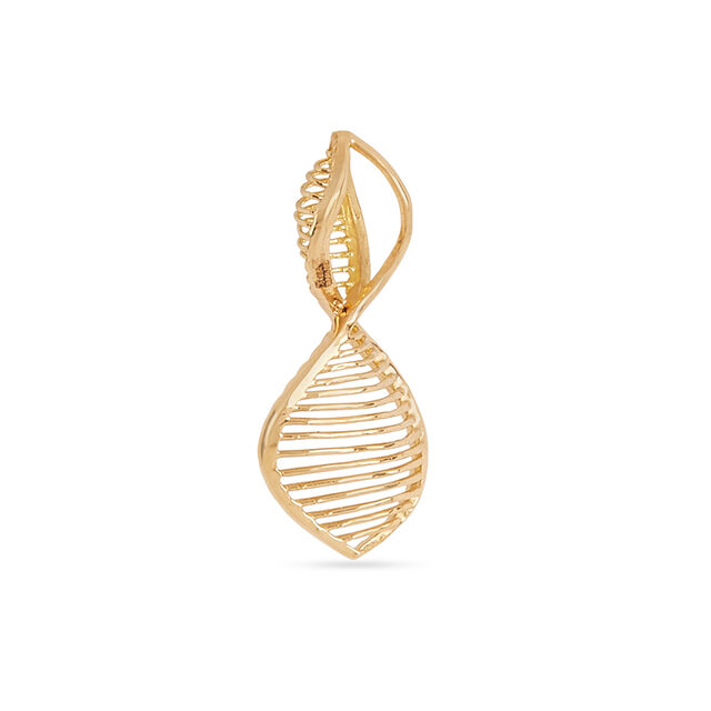 Tanishq 22KT Gold Pendant and Earrings Set for Women 2