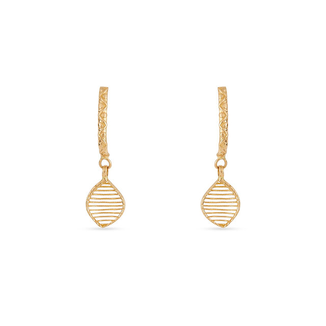 Tanishq 22KT Gold Pendant and Earrings Set for Women 4