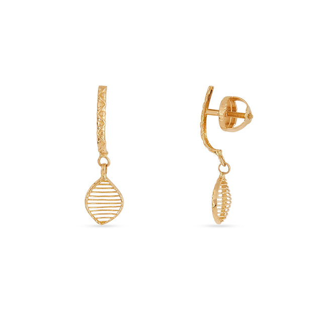 Tanishq 22KT Gold Pendant and Earrings Set for Women 5