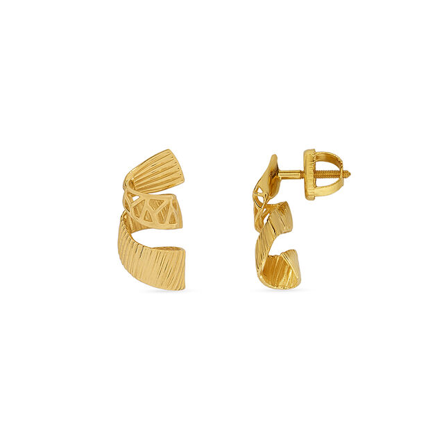 Tanishq 22KT Gold Pendant and Earrings Set for Women 2