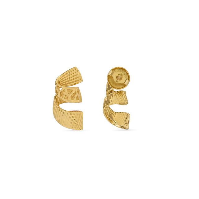 Tanishq 22KT Gold Pendant and Earrings Set for Women 3