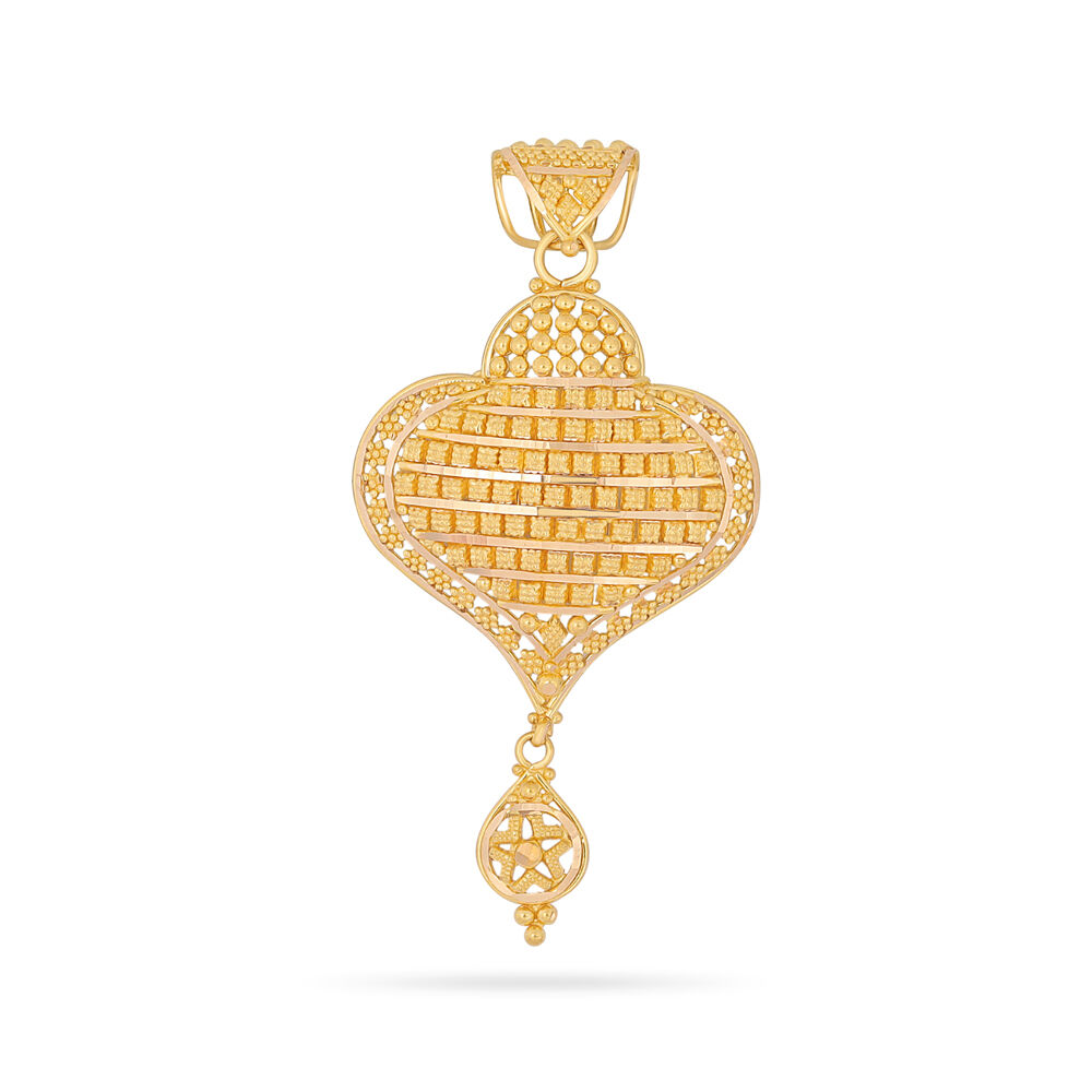 Buy Tanishq Gold Pendant and Earrings Set at Best Price Tanishq US