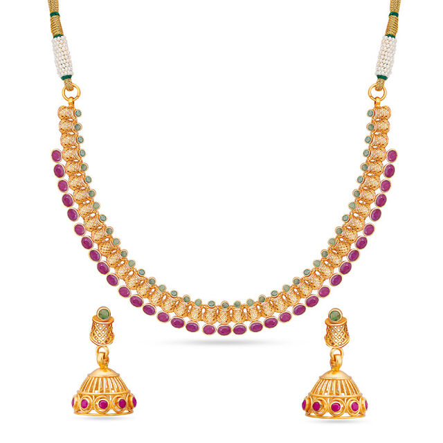 22 Carat Gold Tanishq Gold Necklace Designs With Price Majestic