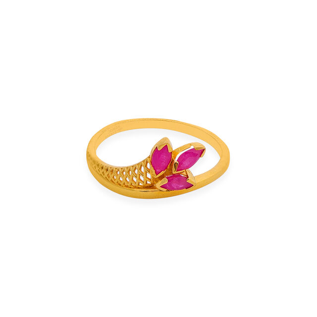 Tanishq 22 KT Gold Finger Ring for Women
