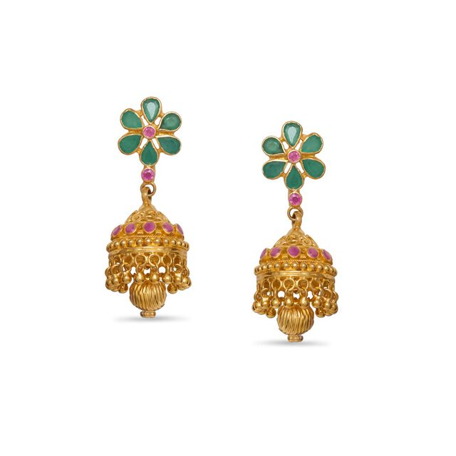 Tanishq 22KT Gold Earrings 