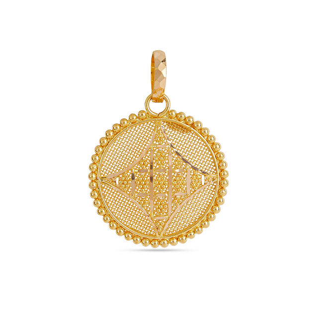 Tanishq 22KT Gold Pendant for Women 