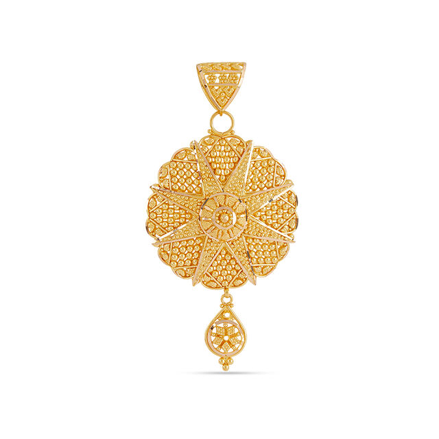 Tanishq 22KT Gold Pendant for Women 