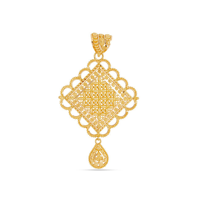 Tanishq 22KT Gold Pendant for Women 