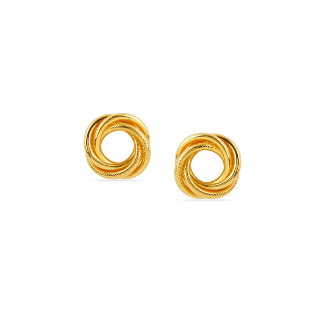 Intricate Twisted Gold Studs 