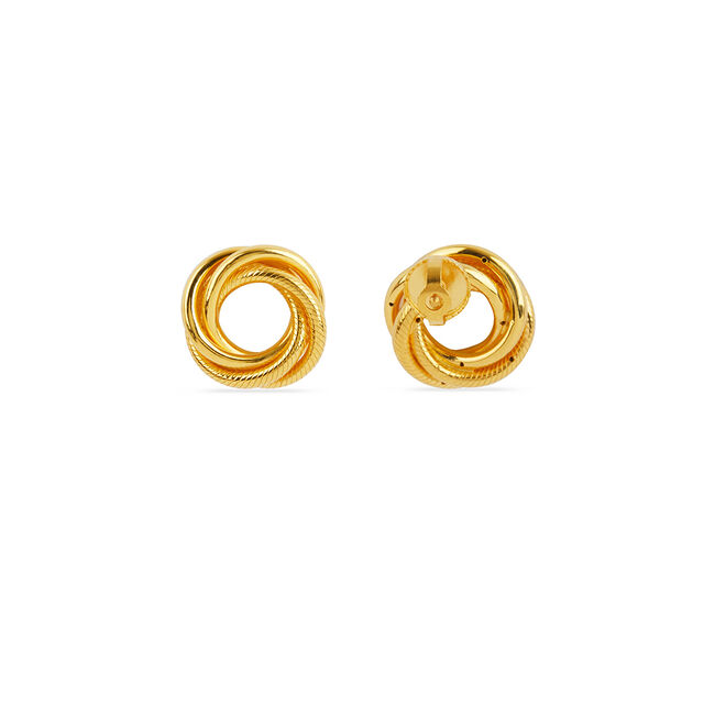 Intricate Twisted Gold Studs 4