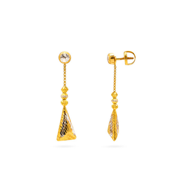 Textured Triangle Drop Earrings 2