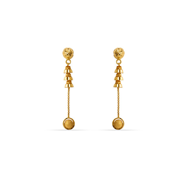 Tanishq 22KT Gold Earrings for Women 