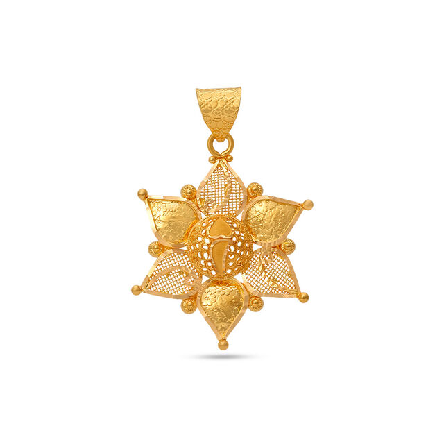 Tanishq 22 Karat Gold Pendant for Women