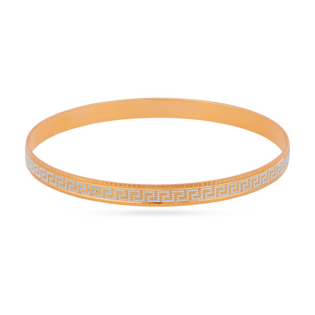 Intricately Studded Gold Bangle