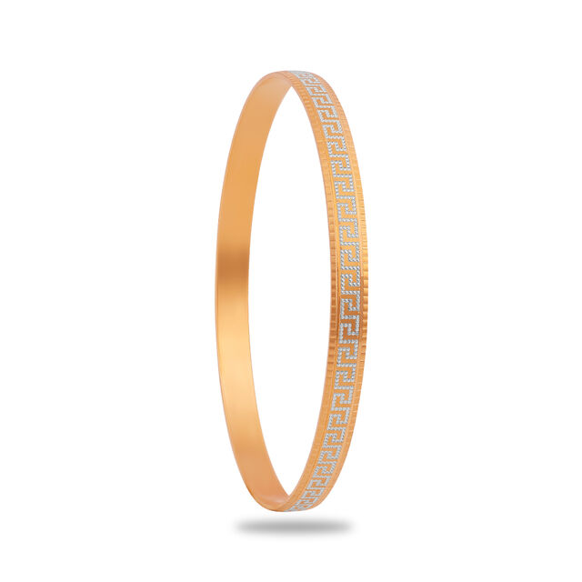 Intricately Studded Gold Bangle