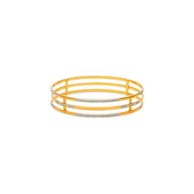 Radiant Dual Tone Gold Bangle 
