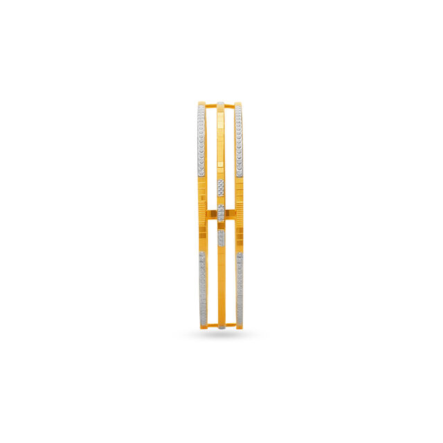 Radiant Dual Tone Gold Bangle 2