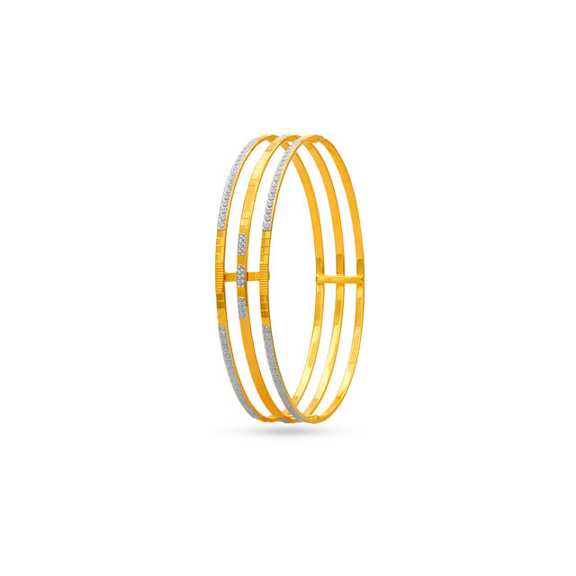 Radiant Dual Tone Gold Bangle 3