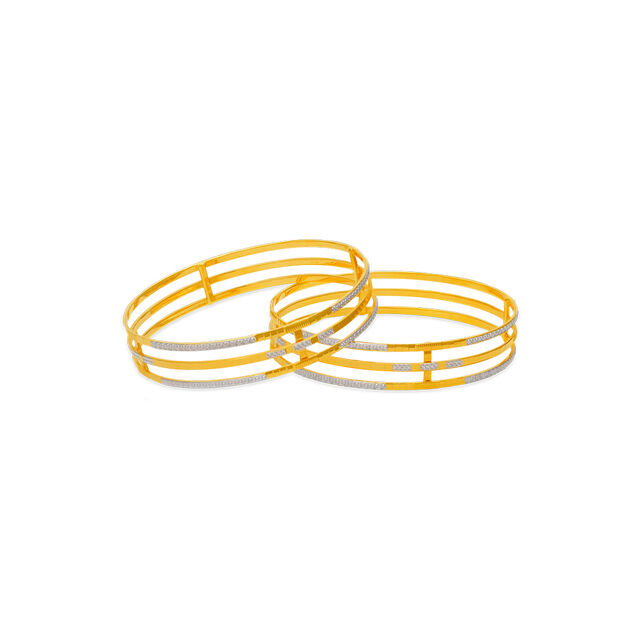 Radiant Dual Tone Gold Bangle 4