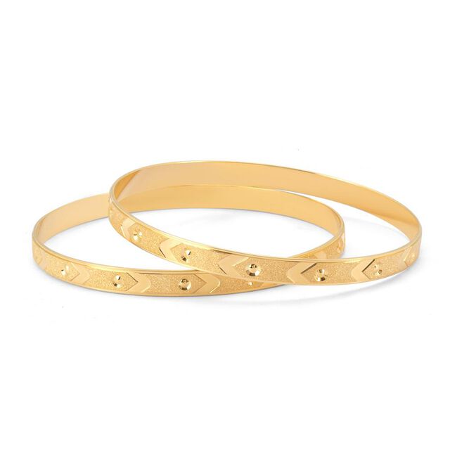 Engraved Gold Bangles 