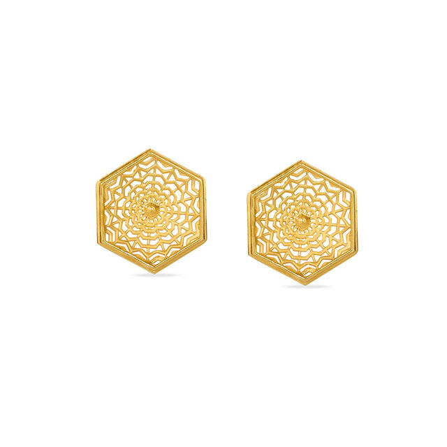 Tanishq 22KT Gold Stud Earring for Women 