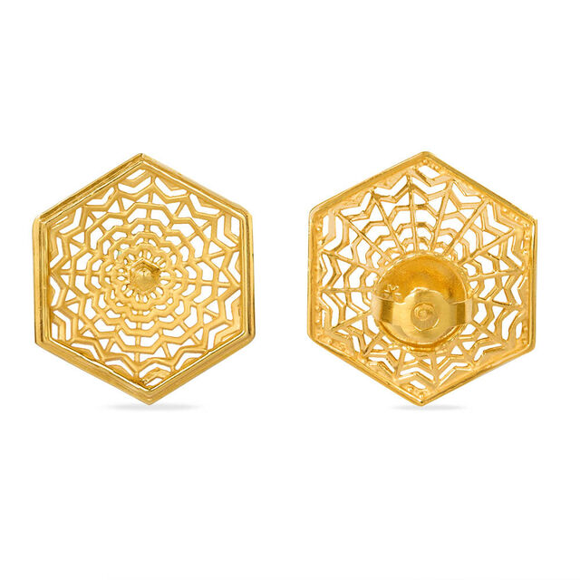 Tanishq 22KT Gold Stud Earring for Women 3