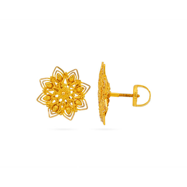 Tanishq 22 Karat Gold Earrings for Women 2