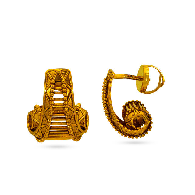 Tanishq 22 Karat Gold Earrings for Women 2