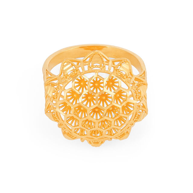 Tanishq 22KT Gold Finger Ring for Women 