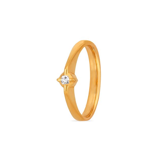 Tanishq 22KT Diamond Finger Ring for Women 2