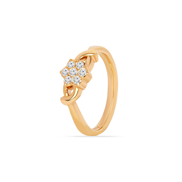 Tanishq 22KT Diamond Finger Ring for Women 2