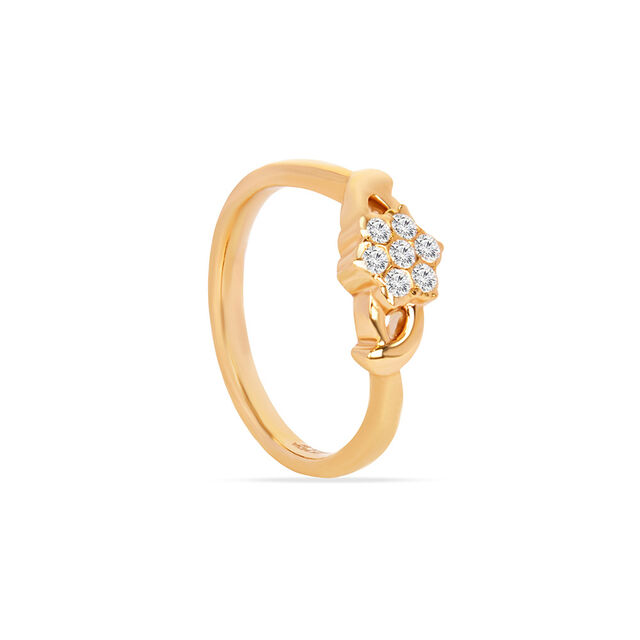 Tanishq 22KT Diamond Finger Ring for Women 3