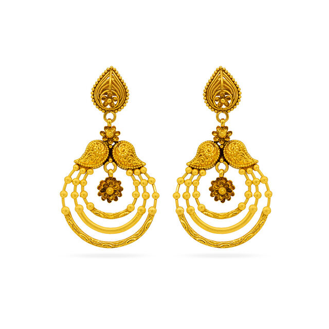 Tanishq 22KT Gold Earrings for Women 