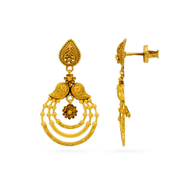 Tanishq 22KT Gold Earrings for Women 2