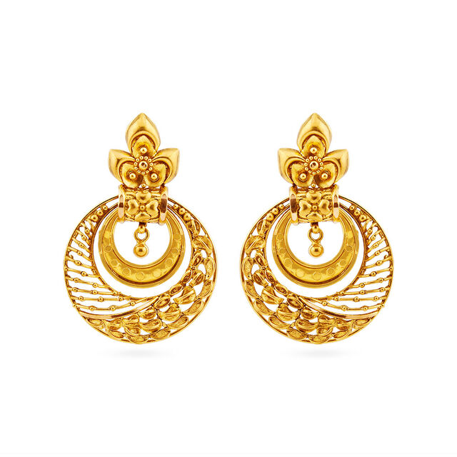 Tanishq 22 KT Gold Earrings for Women 