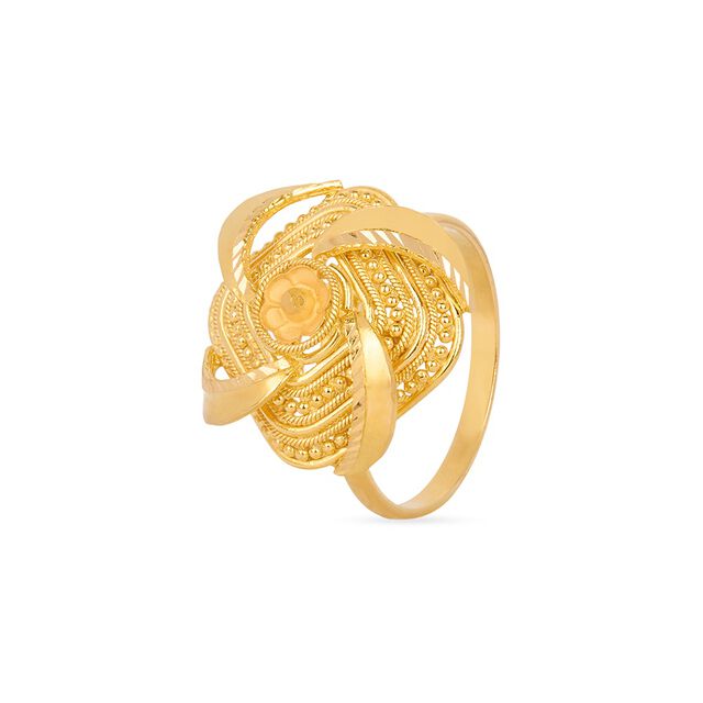Tanishq 22KT Gold Finger Ring for Women 2