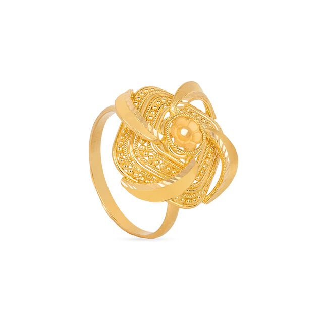 Tanishq 22KT Gold Finger Ring for Women 3