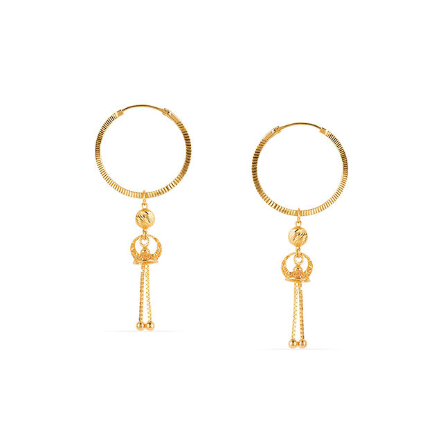 Tanishq 22KT Gold Earrings for Women 