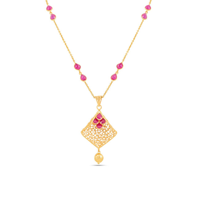 Drop Gold Necklace Set 3