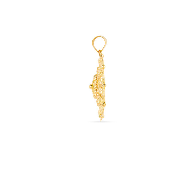Tanishq 22KT Gold Pendant and Earrings Set for Women 2