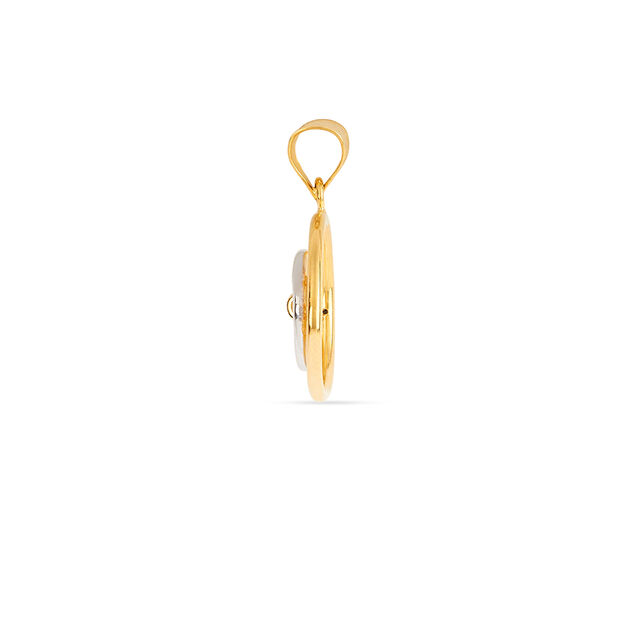 Tanishq 22KT Gold Pendant and Earrings Set for Women 3