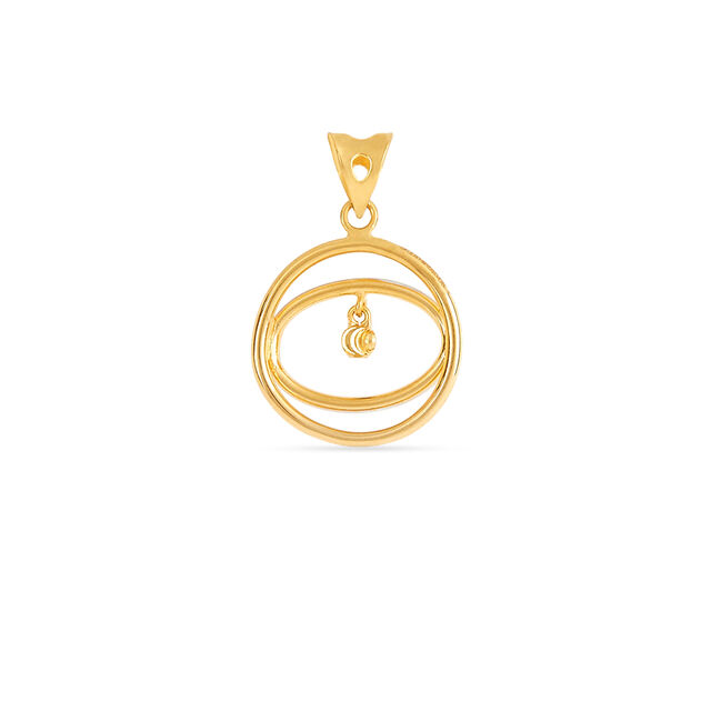 Tanishq 22KT Gold Pendant and Earrings Set for Women 4
