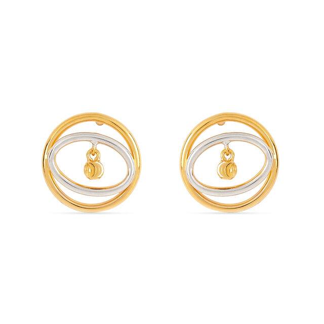 Tanishq 22KT Gold Pendant and Earrings Set for Women 5