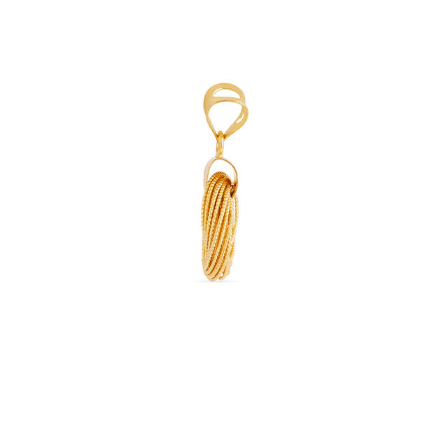 Tanishq 22KT Gold Pendant and Earrings Set for Women 2