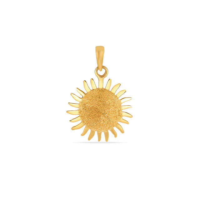 Tanishq 22KT Gold Pendant With Earring for Women 3