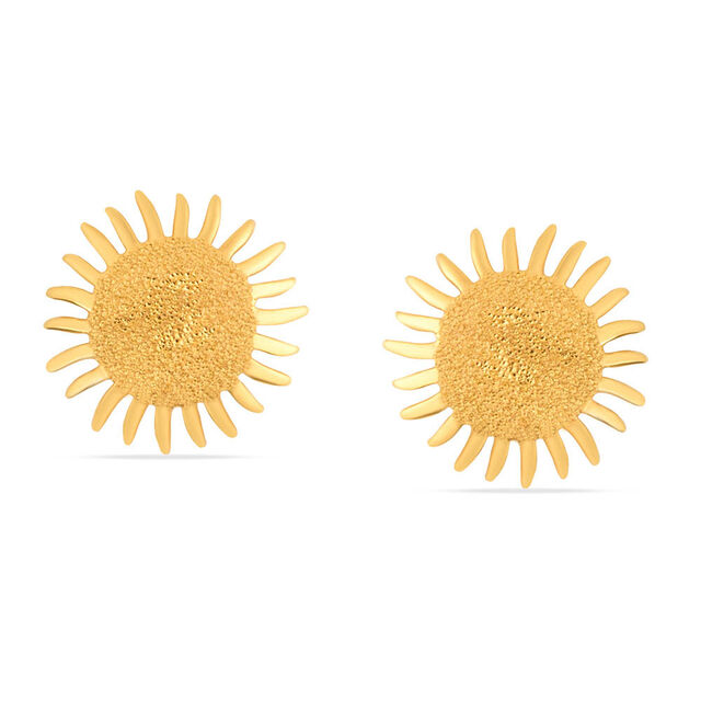 Tanishq 22KT Gold Pendant With Earring for Women 5