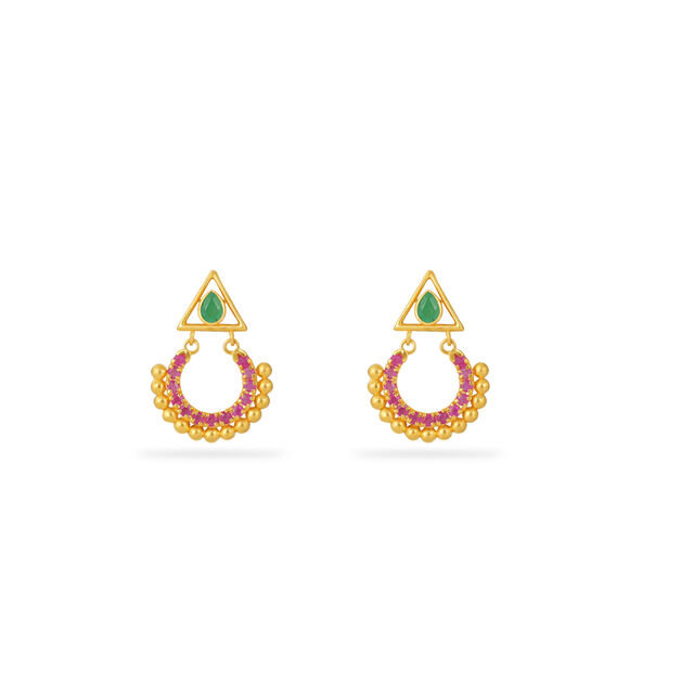 Radiant Gemstone Teardrop Earrings