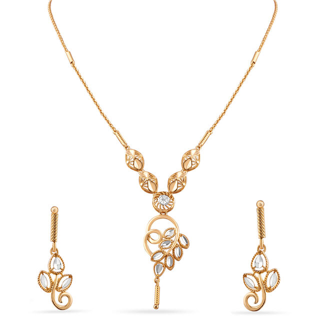 Tanishq 22 Karat Gold Necklace Set for Women 