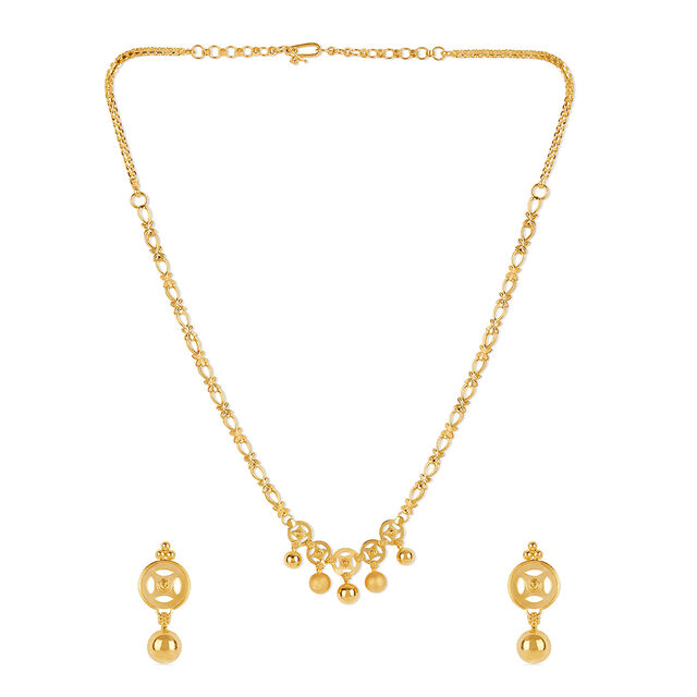 Tanishq 22KT Gold Necklace Set for Women 