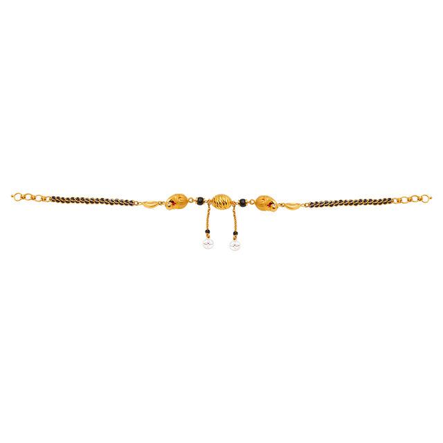 Charming Paisley and Oval Gold Bracelet